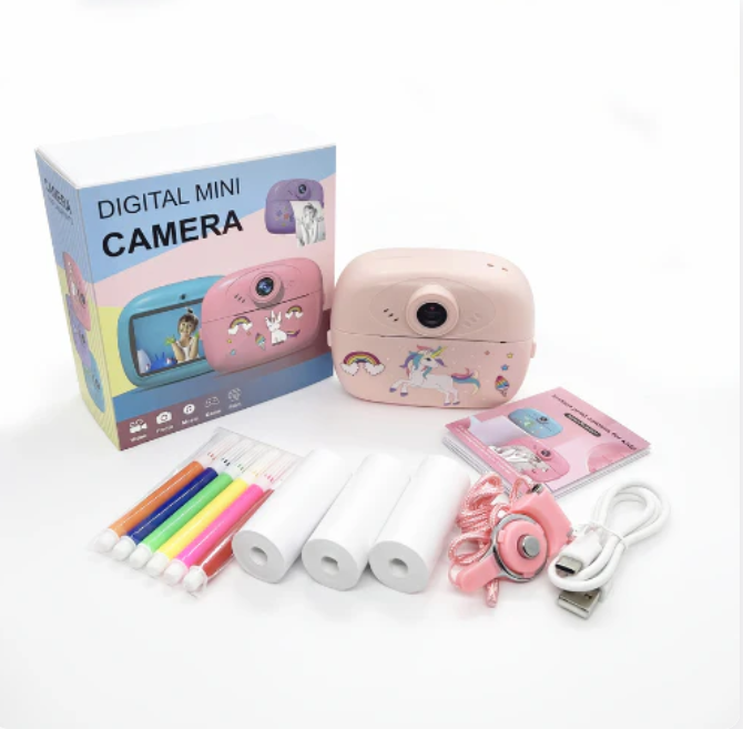 Kids Instant Print Camera 📸   Print Photos Instantly – No Ink Needed!