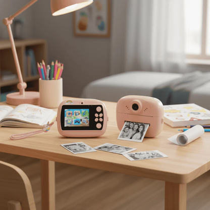 Kids Instant Print Camera 📸   Print Photos Instantly – No Ink Needed!