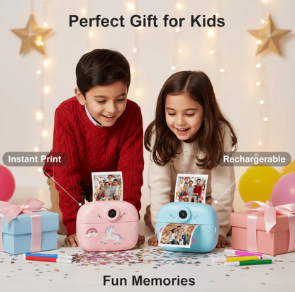 Kids Instant Print Camera 📸   Print Photos Instantly – No Ink Needed!