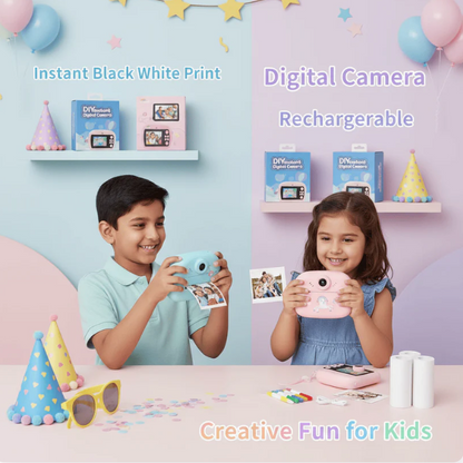 Kids Instant Print Camera 📸   Print Photos Instantly – No Ink Needed!